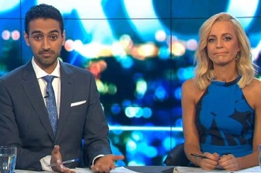 Waleed Aly and Carrie Bickmore