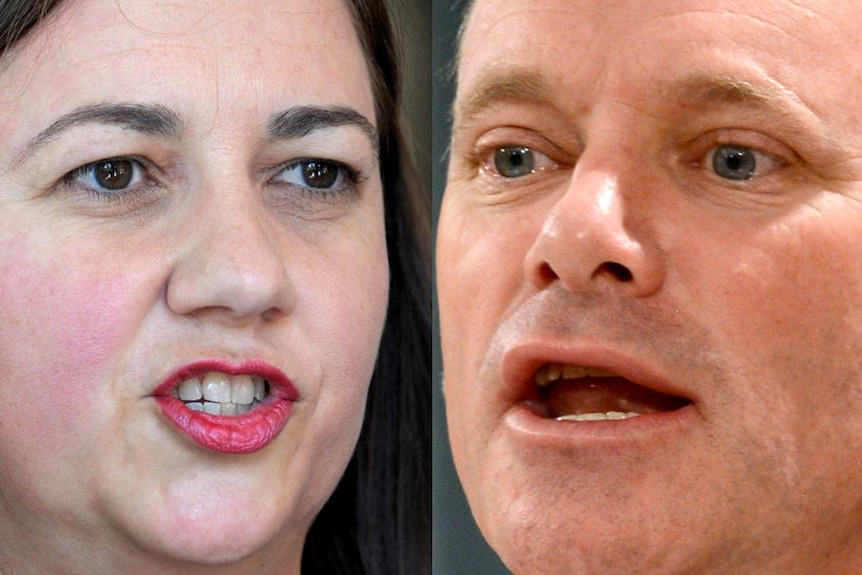 LtoR Annastacia Palaszczuk, and Campbell Newman.