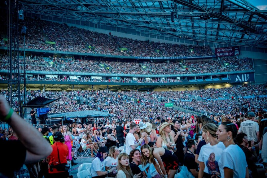 Multitudes en el concierto de Taylor Swift en Sydney