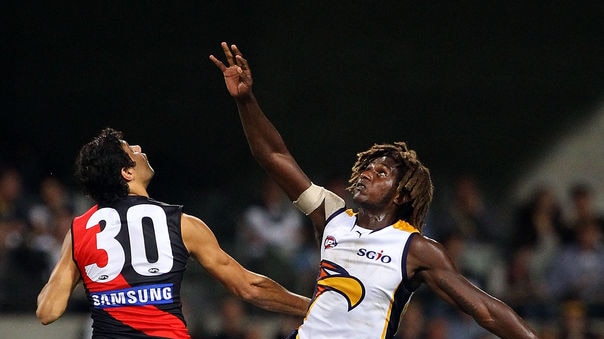 Excitement machine: Nic Naitanui continues to emerge as one of the AFL's most promising ruckmen. ruck