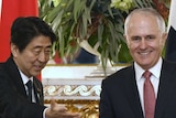 Shinzo Abe welcomes PM Malcolm Turnbull in Tokyo