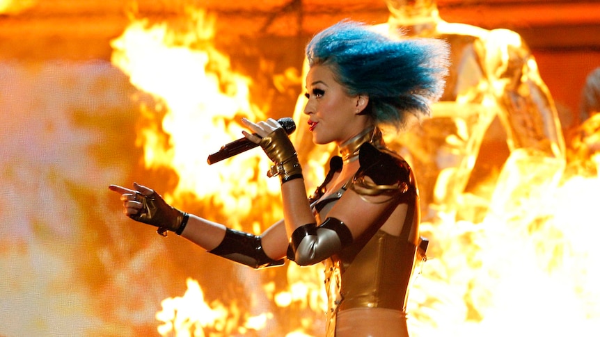 Katy Perry performs at the 54th annual Grammy Awards