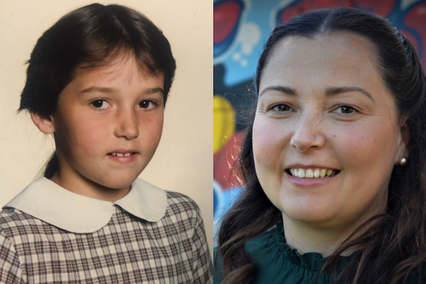 A composite image shows Tammy Anderson as a schoolgirl and in the present day.