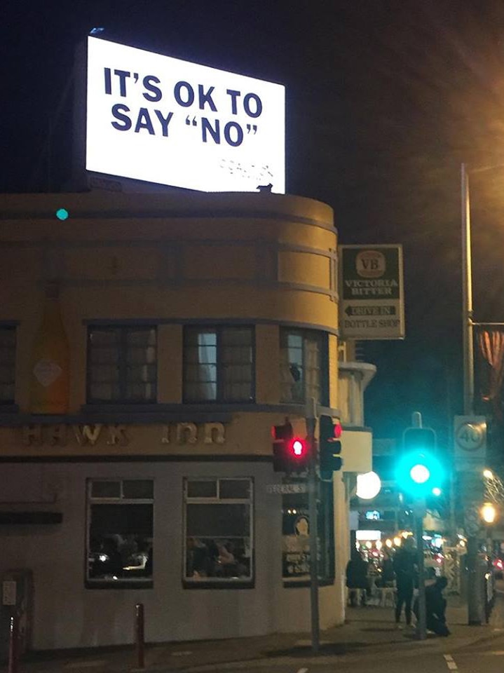Billboard sign supporting the No vote in the same sex marriage postal survey
