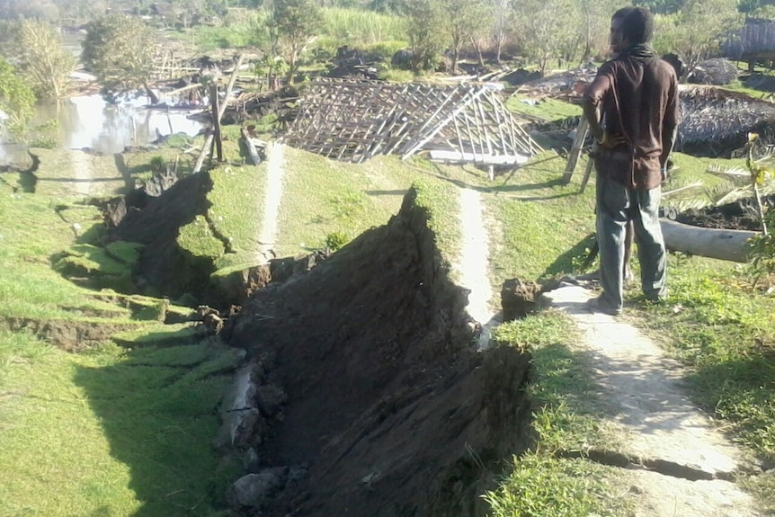 A sinkhole in Papua New Guinea