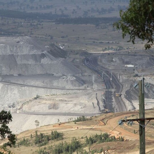 A wide shot of the Mount Arthur coal mine