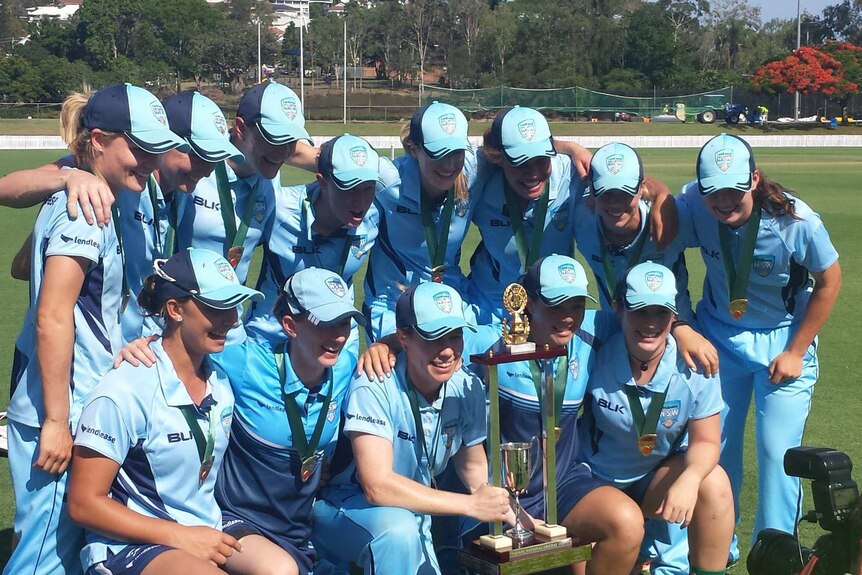 NSW Breakers with the WNCL trophy