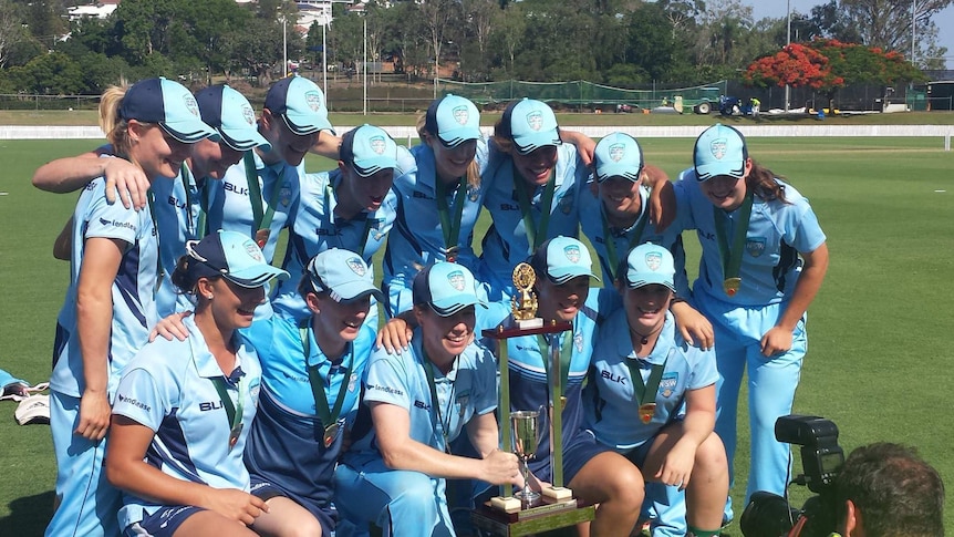 NSW Breakers with the WNCL trophy