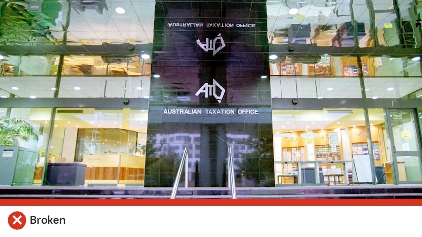 The exterior of a building with the logo of the ATO on it