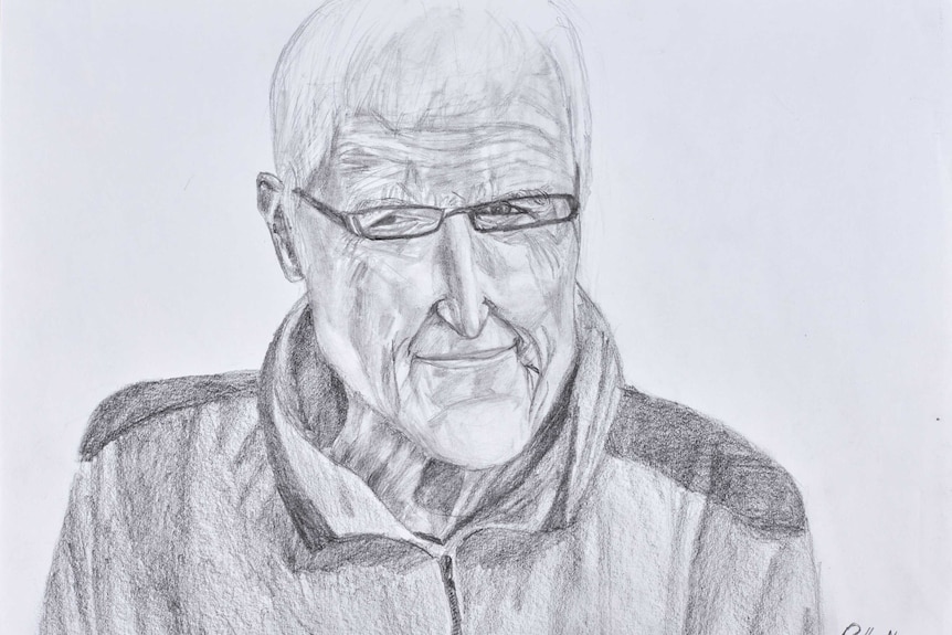 Callum McGown's entry is a sketch of grandfather Sandy.