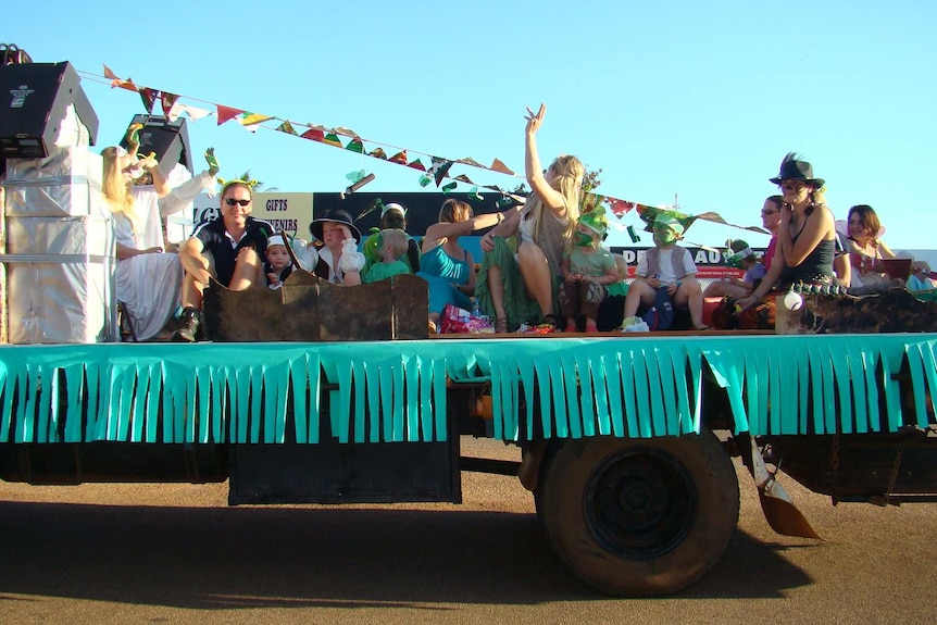 A truck decorated for the Derby Boab Festival parade.