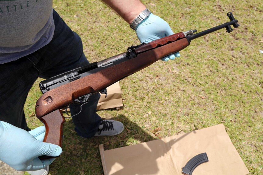 SKS military rifle linked to Brothers 4 Life gang
