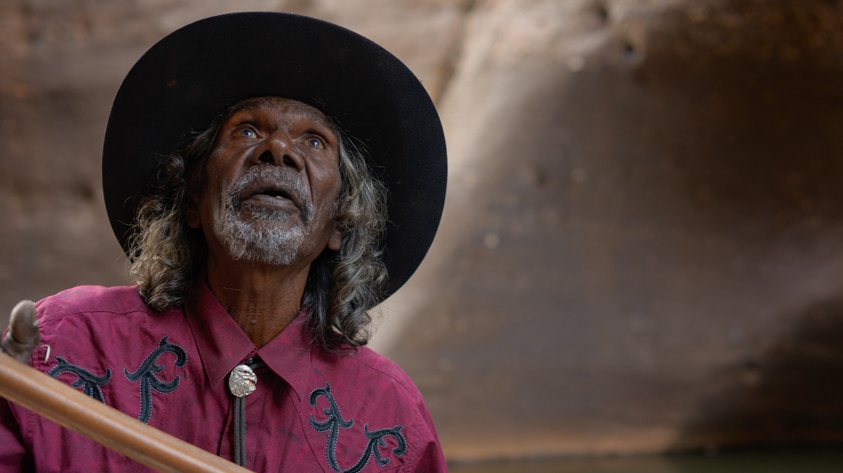 David Gulpilil in a scene from Goldstone