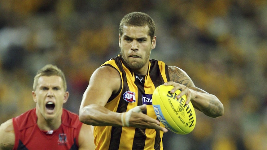 Lance Franklin was allegedly the subject of racial abuse from a supporter in the Aurora Stadium stands.