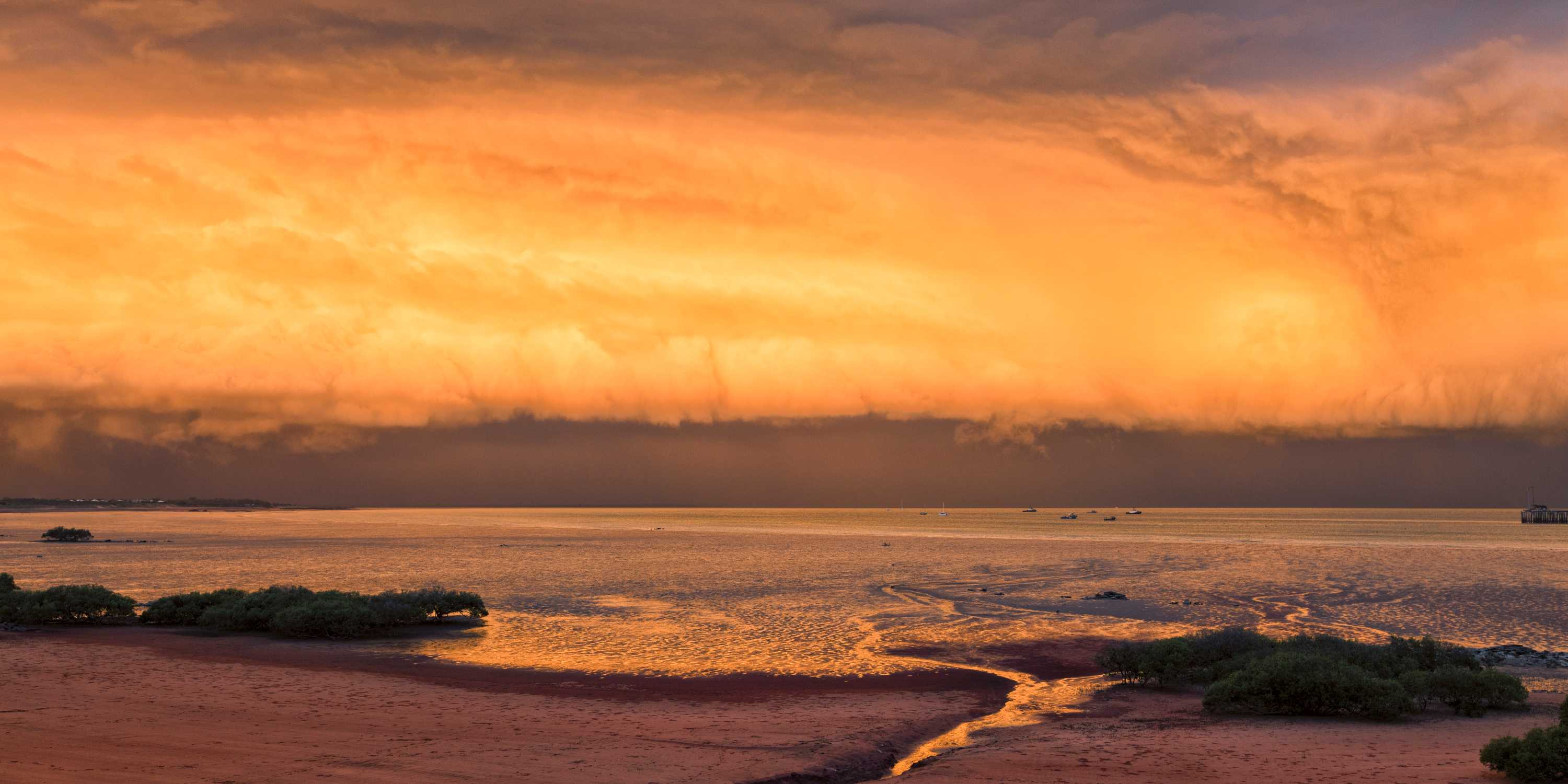 A pre-cyclone sunset in Broome captured by award-winning Kimberley photographer Pamela Jennings