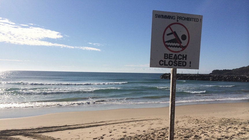 Main Beach at Evans Head closed