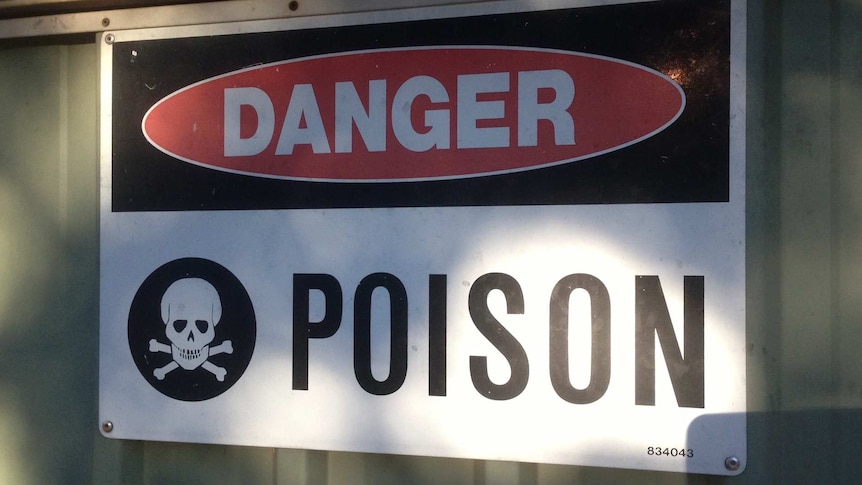 A dangerous chemicals sign
