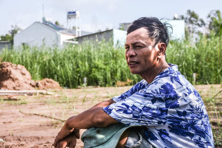 Quang at his worksite.