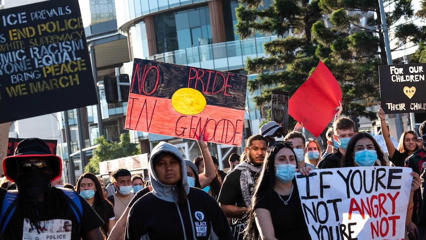 Anti-racism protest, Brisbane QLD Australia, June 2020