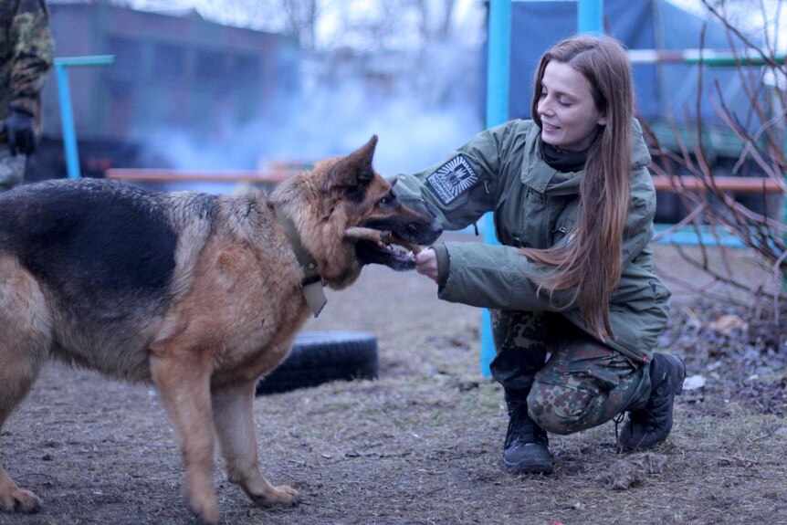 Female Azov recruit