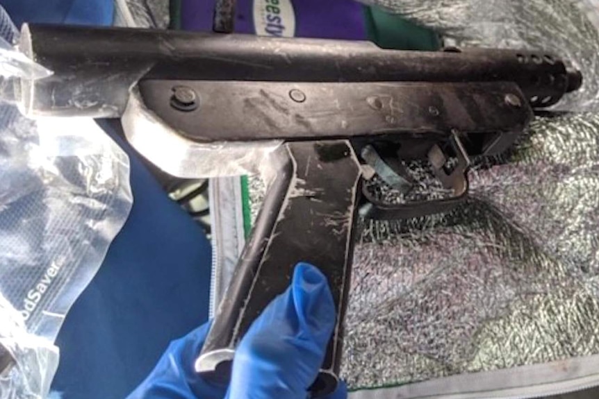 A hand gun seized by Gold Coast police