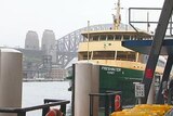Ferry arrives in Sydney Harbour