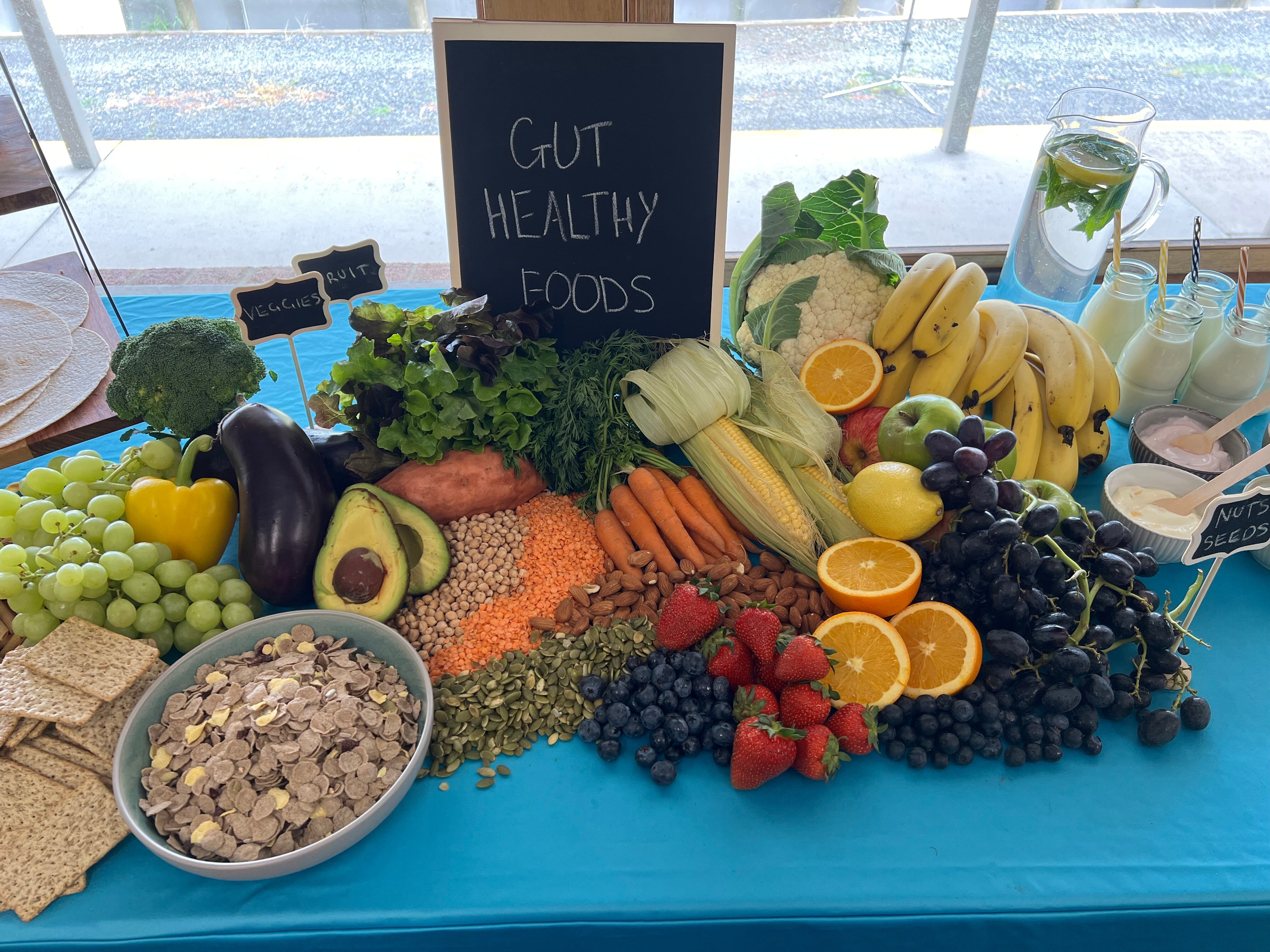 An assortment of food on a table.