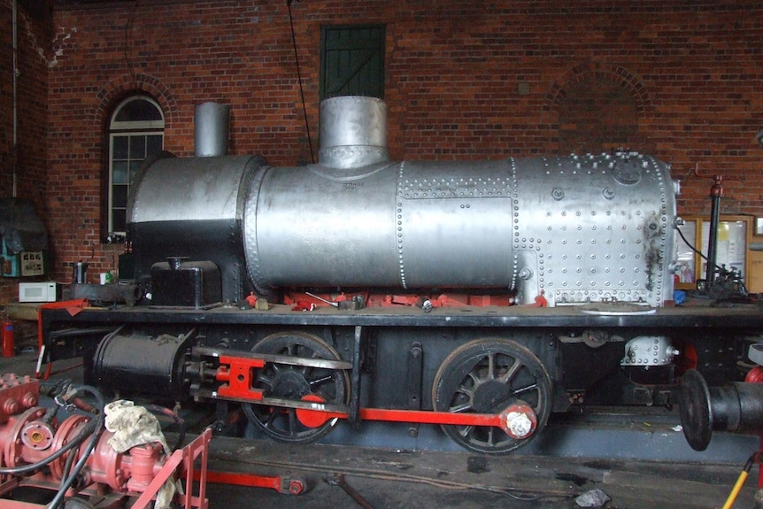 The 1927 steam engine being restored at the Richmond Vale Railway Museum.