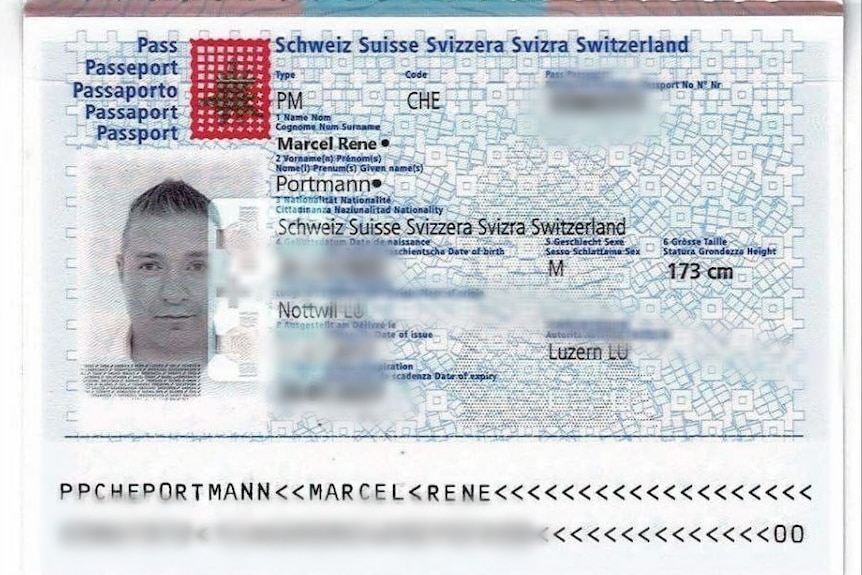 A Swiss passport of a man named Marcel Portmann.