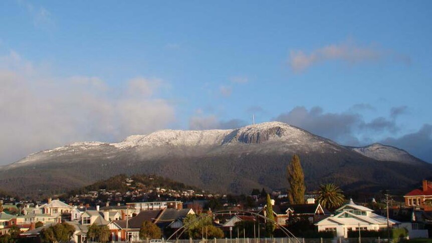 A cold snap has closed roads in southern Tasmania.