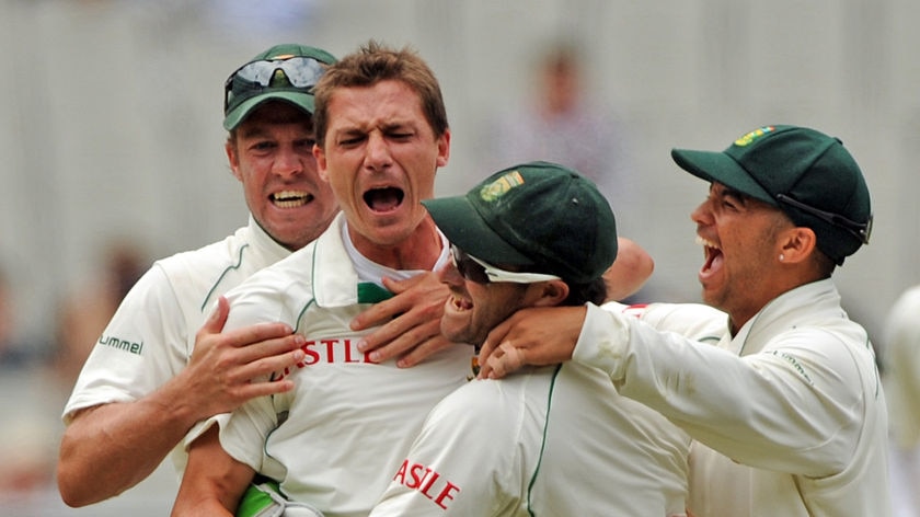 Chief destroyer... Dale Steyn took another five wickets to take his match haul to 10.