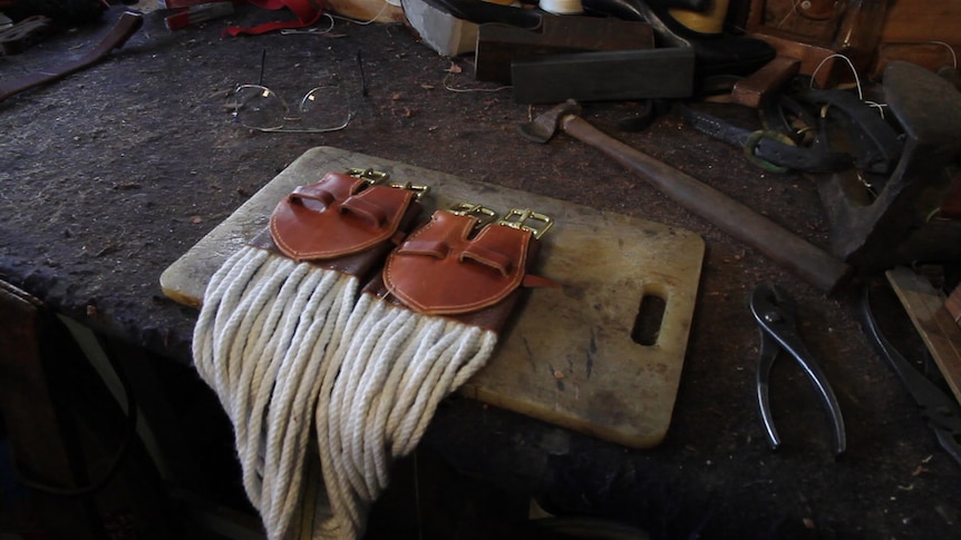 Part of a saddle made by Ken Vary