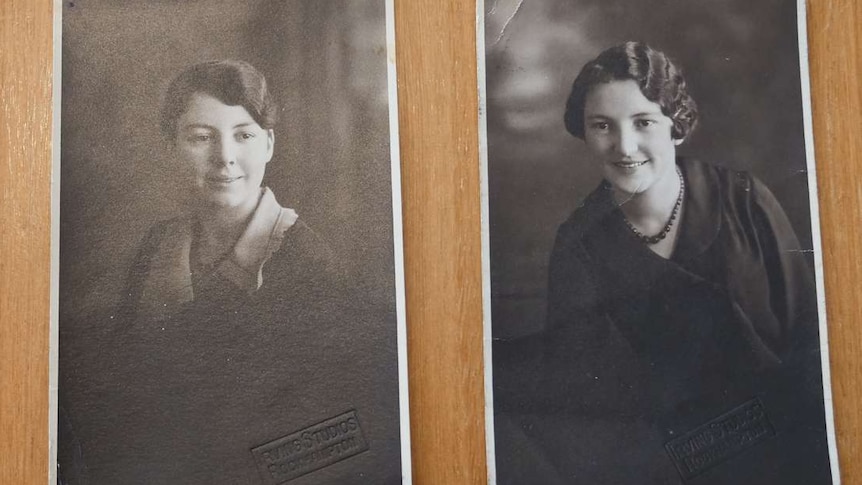 Three black and white portrait photos.