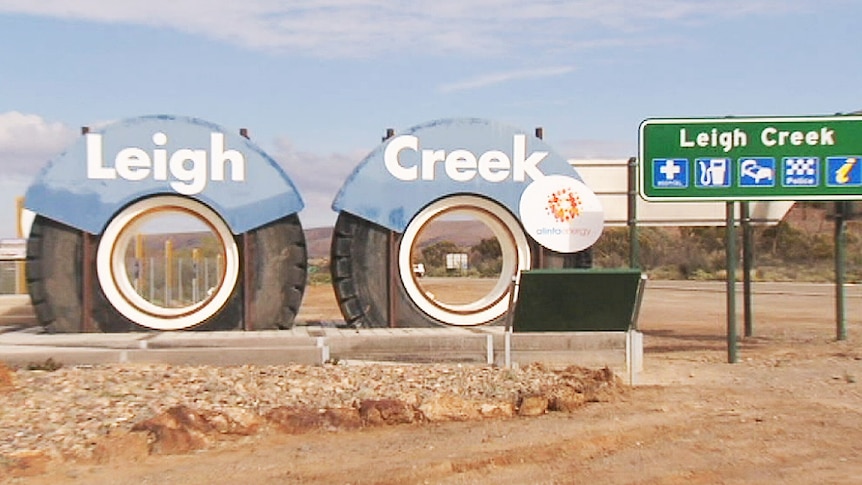 Signs at outback Leigh Creek.