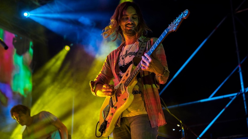 Tame Impala performing live at Laneway Festival Melbourne 2016