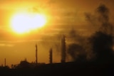 Emissions rise from an industrial plant in Melbourne.