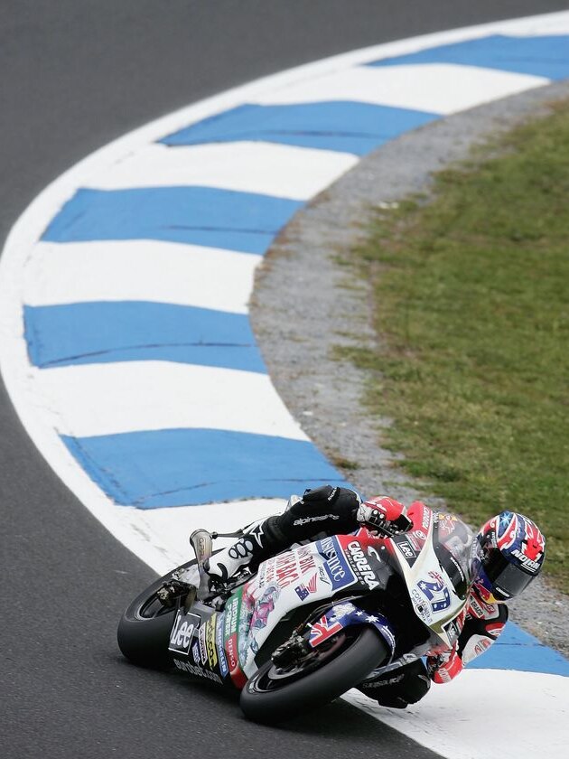 Casey Stoner rounds a bend