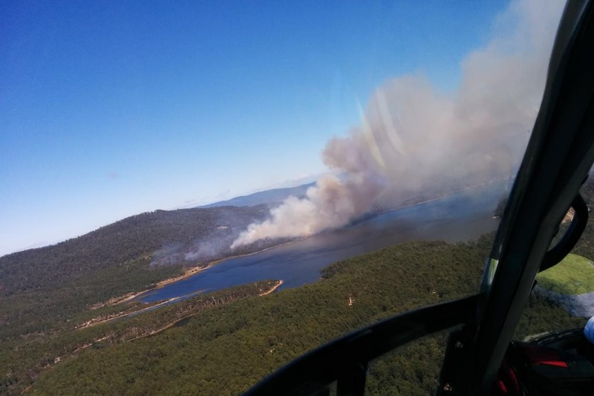Fire at Lefroy in northern Tasmania