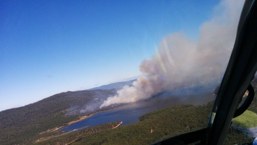 Fire at Lefroy in northern Tasmania