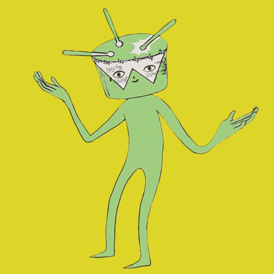 The Unearthed Green Drum character with tattoos on its face