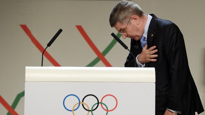 Thomas Bach is elected as the new IOC president, September 11, 2013.