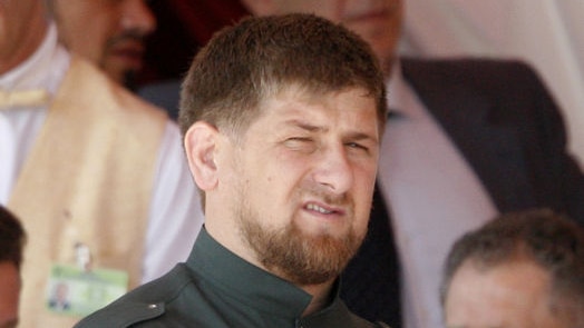 Chechen President Ramzan Kadyrov attends the presidential horse race at Moscow's Central Hippodrome