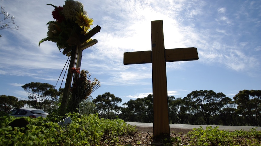 Roadside crosses near Northam