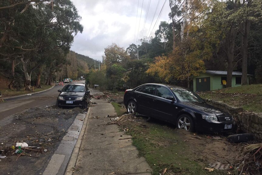 South Hobart clean up after May floods