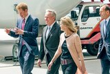 Prince Harry met by WA premier at Perth Airport