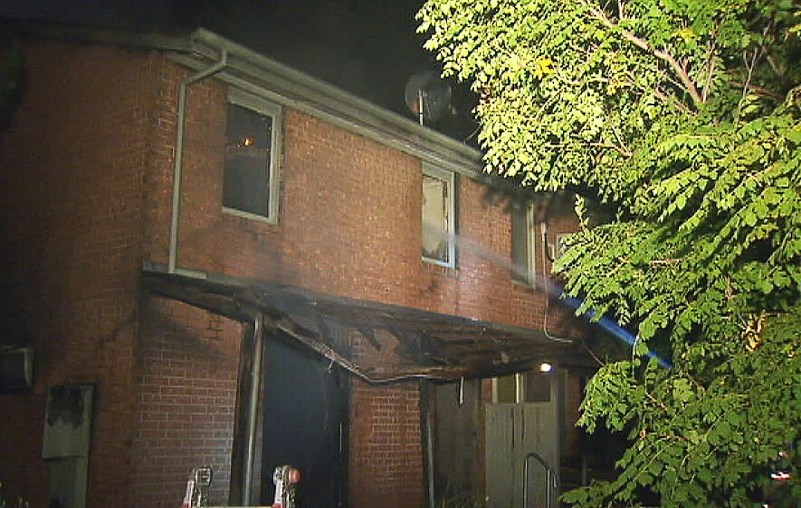 Suspicious fire destroys town house - ABC News