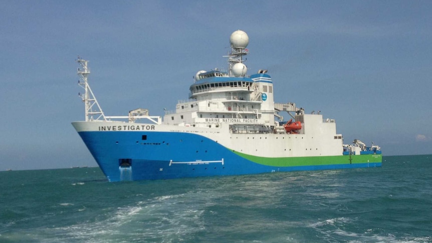 CSIRO research ship Investigator undergoes sea trials off Singapore.