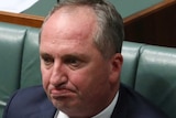 Deputy Prime Minister Barnaby Joyce looks deep in thought during question time in parliament.