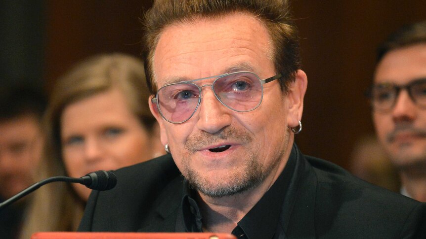 Bono speaks during a Senate Appropriations Subcommittee hearing.
