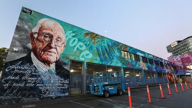 Malcolm Fraser Mural on the ASRC
